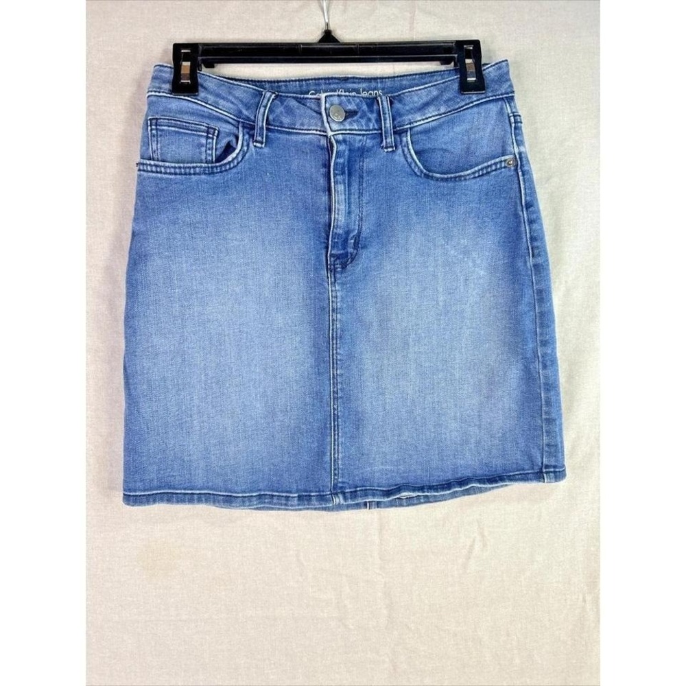 Calvin Klein Distressed Denim Skirt‎ Y2k Vintage Mini size 4